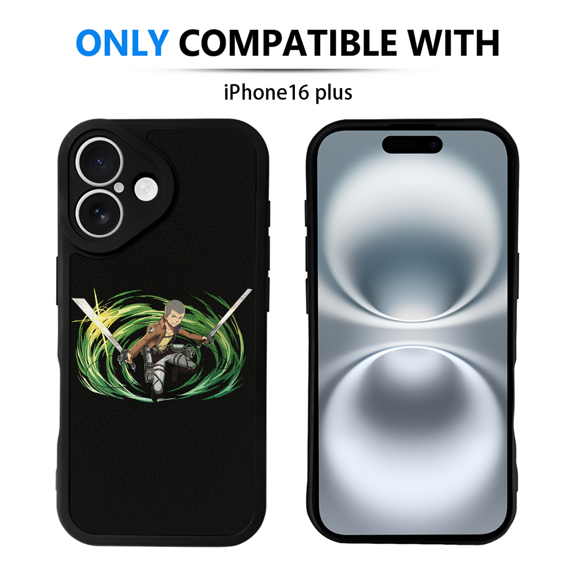 （画像用） 進撃の巨人 コニー·スプリンガー Attack on Titan Connie Springer 【iPhone 16シリーズ対応】シリコンスマホケース（レザー調） 材質：シリコン